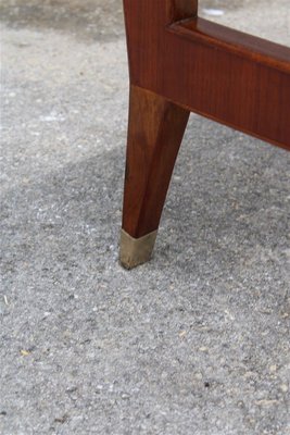 Small Vintage Walnut Desk with Laminated Top & Brass Tips by Gio Ponti-EH-914221