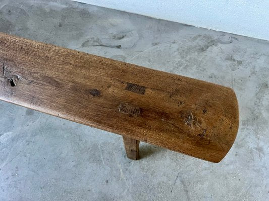 Small Walnut Farm Bench, 1950s-WKI-2027627