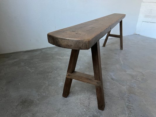 Small Walnut Farm Bench, 1950s-WKI-2027627