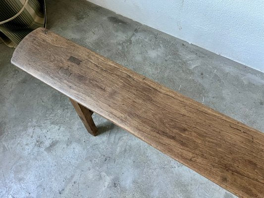 Small Walnut Farm Bench, 1950s-WKI-2027627