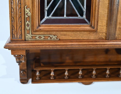 Small Walnut Wall Cabinet, 1920s-RVK-1735348