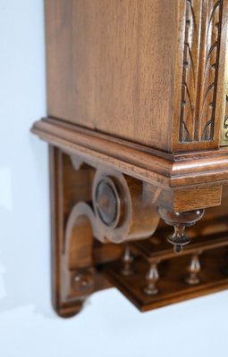 Small Walnut Wall Cabinet, 1920s-RVK-1735348