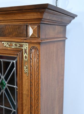 Small Walnut Wall Cabinet, 1920s-RVK-1735348