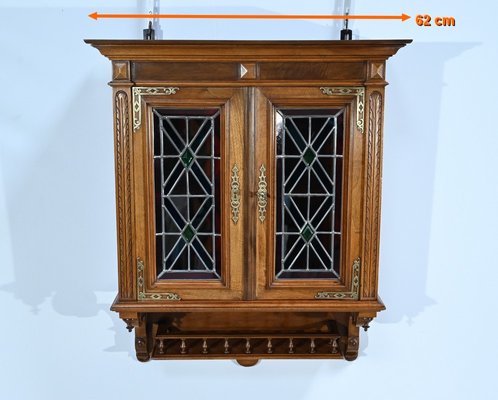 Small Walnut Wall Cabinet, 1920s-RVK-1735348