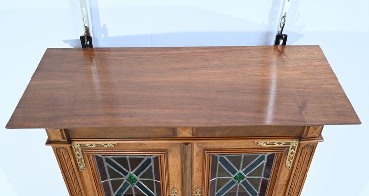 Small Walnut Wall Cabinet, 1920s-RVK-1735348