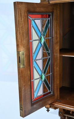 Small Walnut Wall Cabinet, 1920s-RVK-1735348