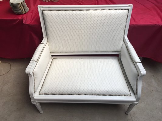 Small White 2-Seat Sofa, 1930s-WQQ-639209