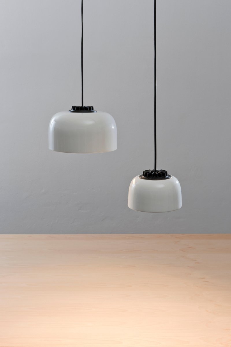 Small White Headhat Bowl Pendant Lamp by Santa & Cole