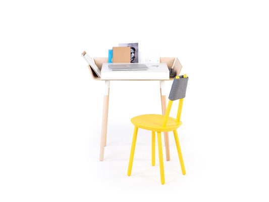 Small White My Writing Desk in Birch by etc.etc. for Emko