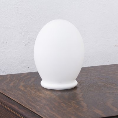 Small White Satin Murano Glass Table Lamp, Italy-MPO-1409164