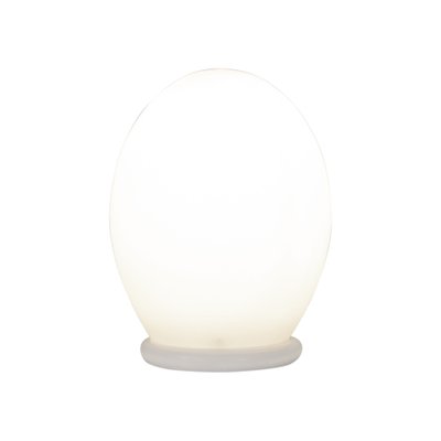 Small White Satin Murano Glass Table Lamp, Italy-MPO-1409164