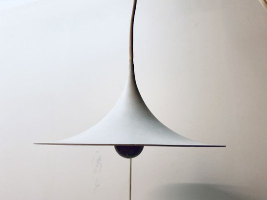 Small White Semi Ceiling Lamp by Claus Bonderup & Torsten Thorup for Fog & Mørup, 1960s-PYR-840843