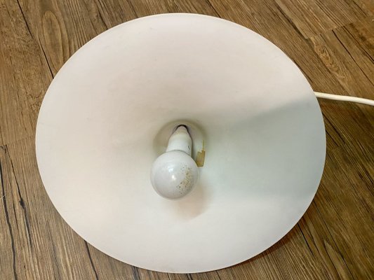 Small White Semi Ceiling Lamp by Claus Bonderup & Torsten Thorup for Fog & Mørup, 1960s-PYR-840843