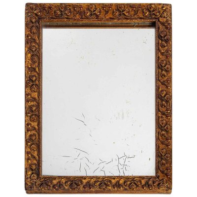 Small Wood and Stucco Mirror-WFS-1061268