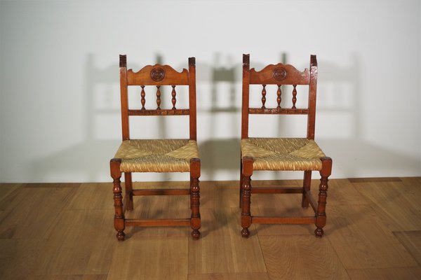 Small Wooden Chairs, Set of 2-KNM-1248815