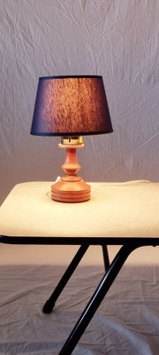 Small Wooden Table Lamps from Aka Electric, Germany, Set of 2-LDW-1264147