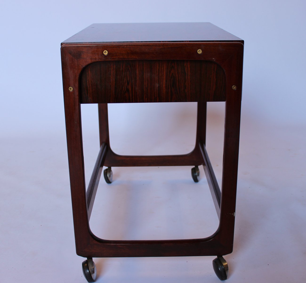 Small Work Table in Rosewood with Wheels from Gelsted, 1960s