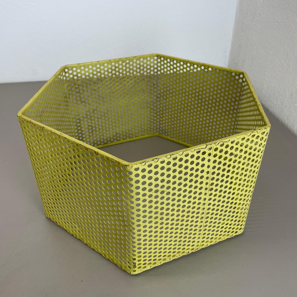 Small Yellow Cube Form Wall Unit by Mathieu Matégot, 1950