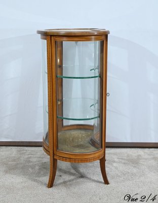 Small Yellow Mahogany Rognon Display Case, 1910s-RVK-1735248