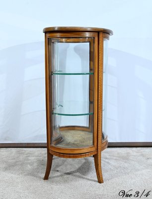 Small Yellow Mahogany Rognon Display Case, 1910s-RVK-1735248