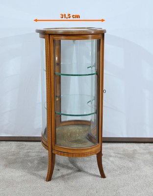 Small Yellow Mahogany Rognon Display Case, 1910s-RVK-1735248