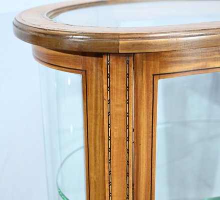 Small Yellow Mahogany Rognon Display Case, 1910s-RVK-1735248