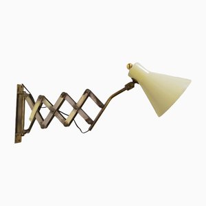 Small Yellow Scissor Lamp, Italy, 1950s-EI-1314032