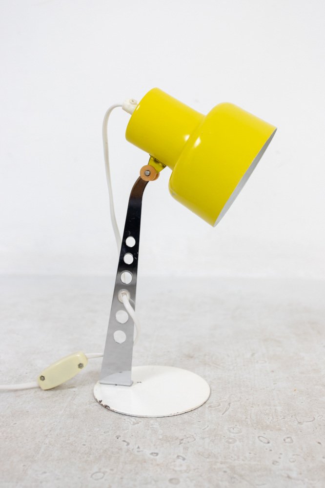 Small Yellow Table Lamp attributed to Szarvasi, 1970s