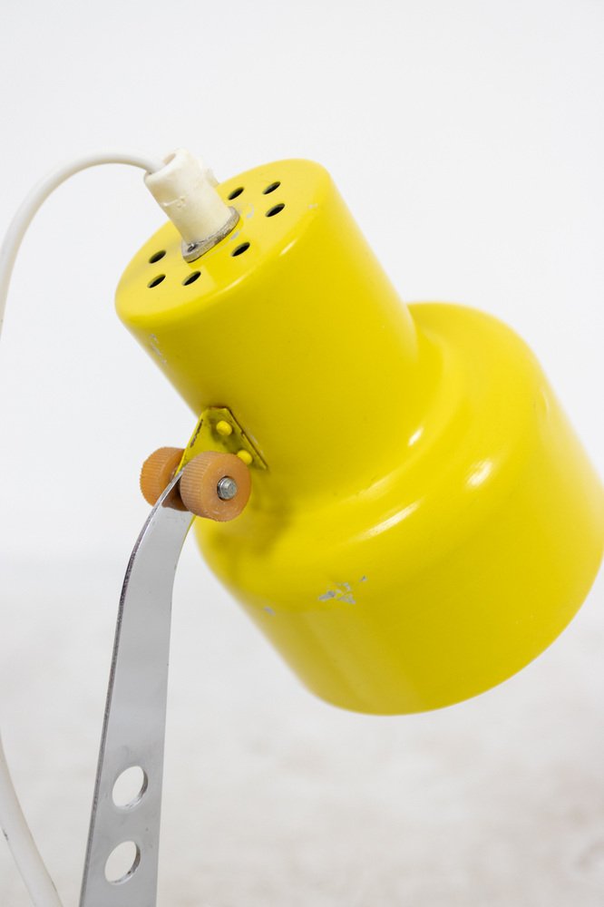 Small Yellow Table Lamp attributed to Szarvasi, 1970s