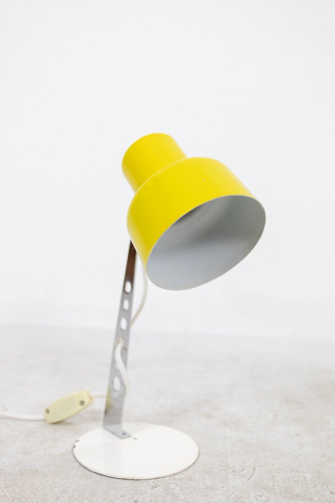 Small Yellow Table Lamp attributed to Szarvasi, 1970s