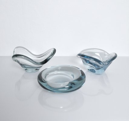 Smaller Dishes by Per Lütken and Christer Holmgren for Holmegaard, 1961, Set of 3-HPQ-1417352