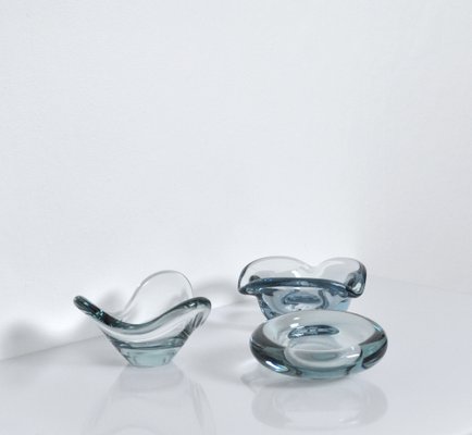 Smaller Dishes by Per Lütken and Christer Holmgren for Holmegaard, 1961, Set of 3-HPQ-1417352