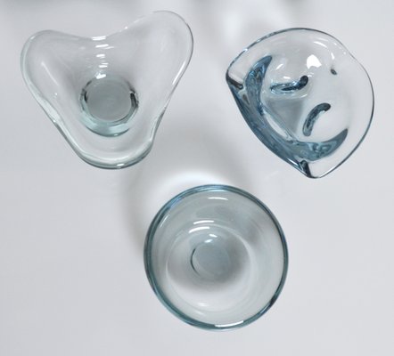 Smaller Dishes by Per Lütken and Christer Holmgren for Holmegaard, 1961, Set of 3-HPQ-1417352