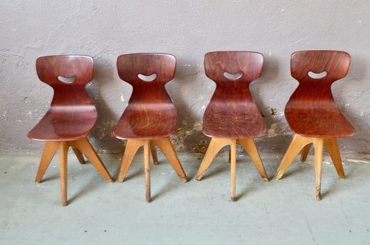 Smile Chairs by Adam Stegner for Pagholz Flöttoto, Set of 4