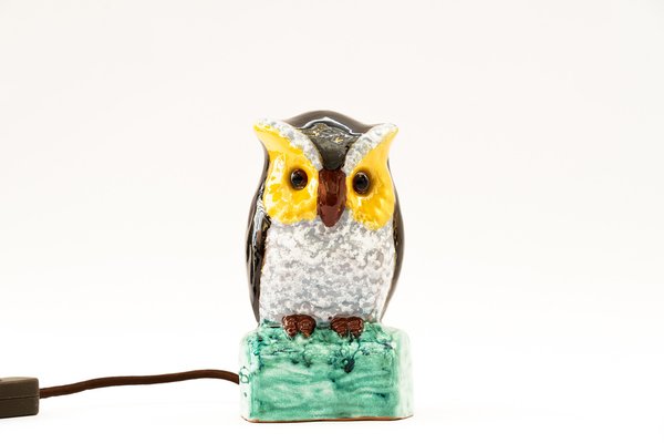 Smoke Distorter Owl Gmundner Ceramic, 1950s-SPD-1718461