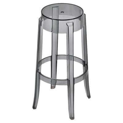 Smoke Grey Charles Ghost Stool attributed to Philippe Starck for Kartell, Italy, 1990s-JDR-1446870