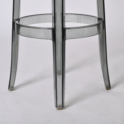 Smoke Grey Charles Ghost Stool attributed to Philippe Starck for Kartell, Italy, 1990s-JDR-1446870