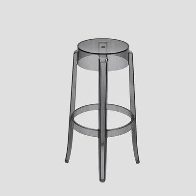 Smoke Grey Charles Ghost Stool attributed to Philippe Starck for Kartell, Italy, 1990s-JDR-1446870