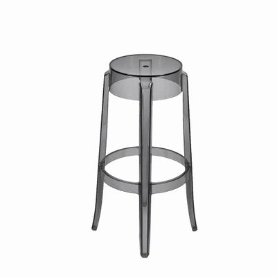 Smoke Grey Charles Ghost Stool attributed to Philippe Starck for Kartell, Italy, 1990s-JDR-1446870