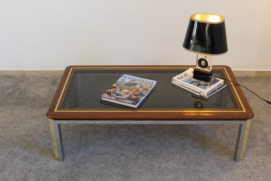 Smoked Glass Coffee Table, 1970s