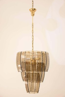 Smoked Glass Serrated Chandelier-SPD-976371