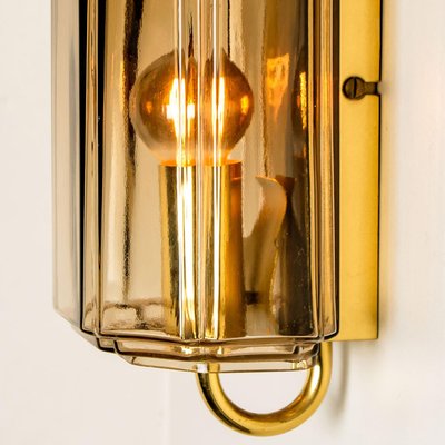 Smoked Glass Wall Light attributed to Glashütte Limburg, Germany, 1960s-VDW-1719590