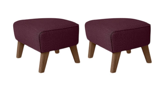 Smoked Oak Raf Simons Vidar 3 My Own Chair Footstool by Lassen, Set of 2