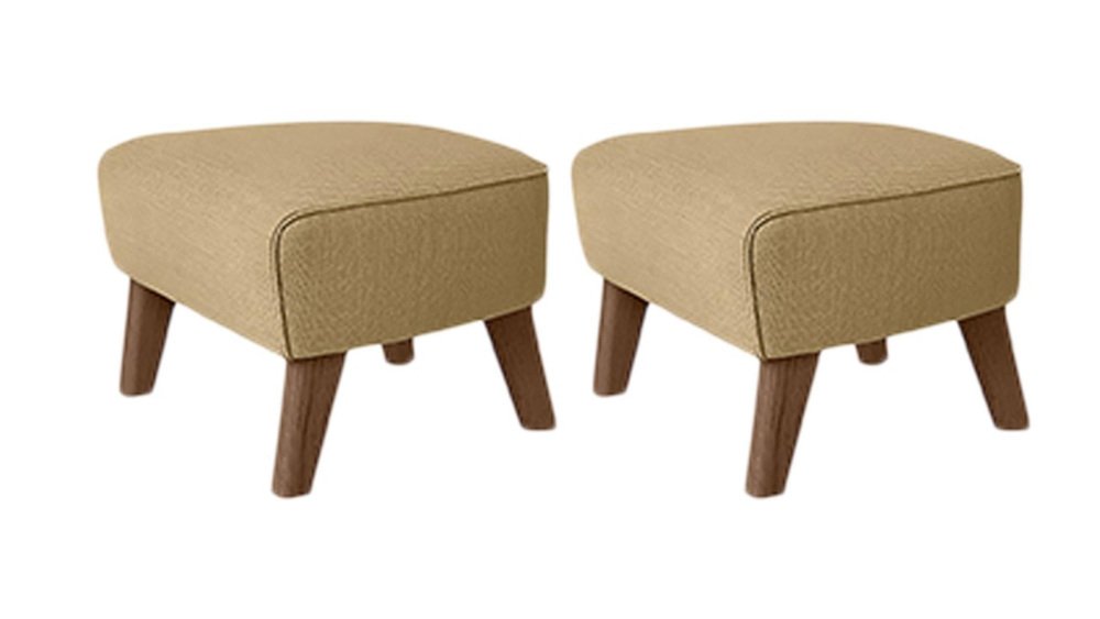 Smoked Oak Raf Simons Vidar 3 My Own Chair Footstool by Lassen, Set of 2