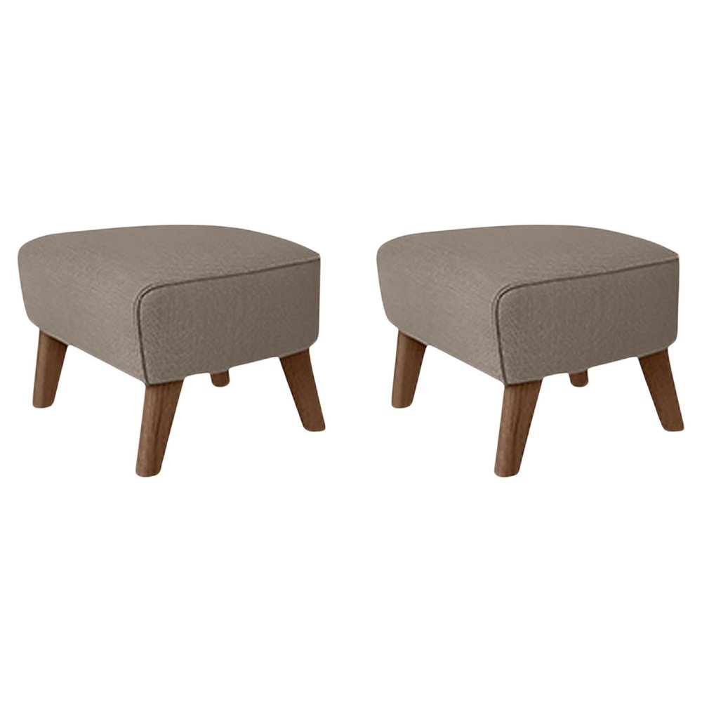 Smoked Oak Rafsimonsvidar 3 My Own Chair Footstool by Lassen, Set of 2