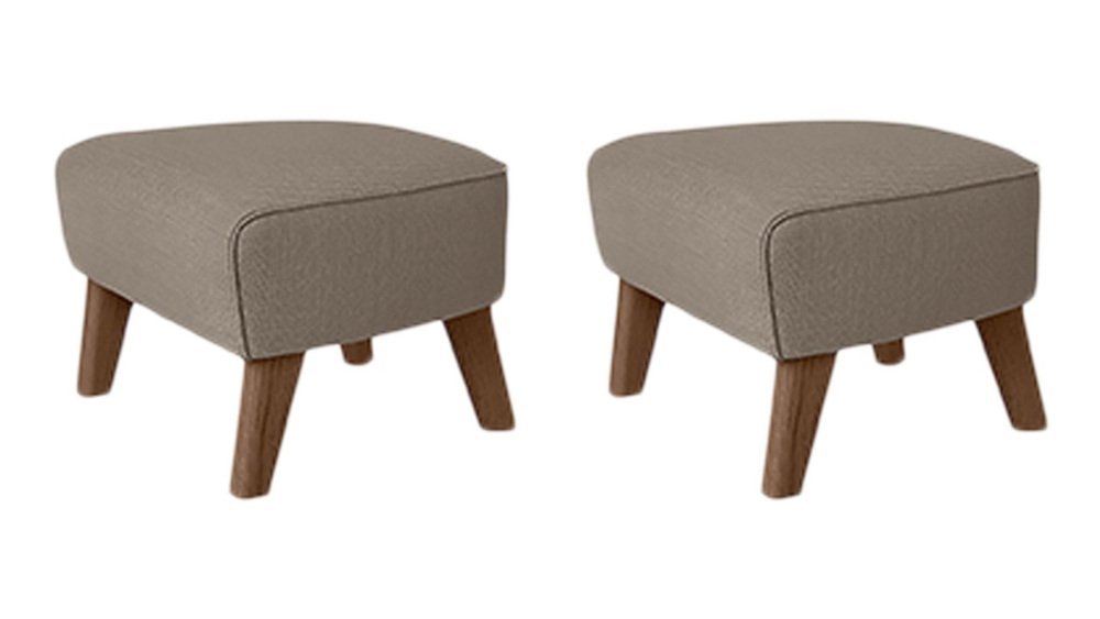 Smoked Oak Rafsimonsvidar 3 My Own Chair Footstool by Lassen, Set of 2