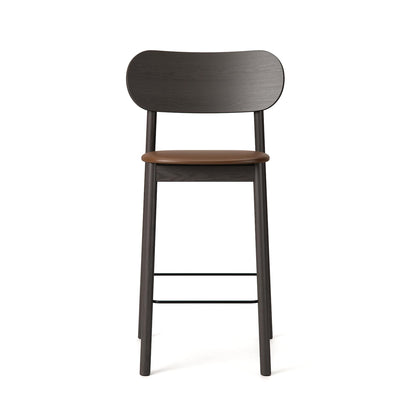 Decotique Elephant Bar Stool Dark Oak/Brown Leather
