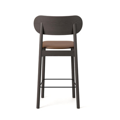 Decotique Elephant Bar Stool Dark Oak/Brown Leather