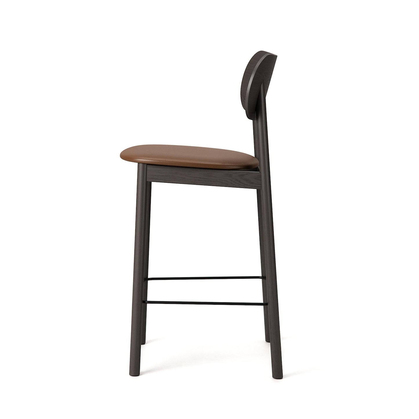 Decotique Elephant Bar Stool Dark Oak/Brown Leather