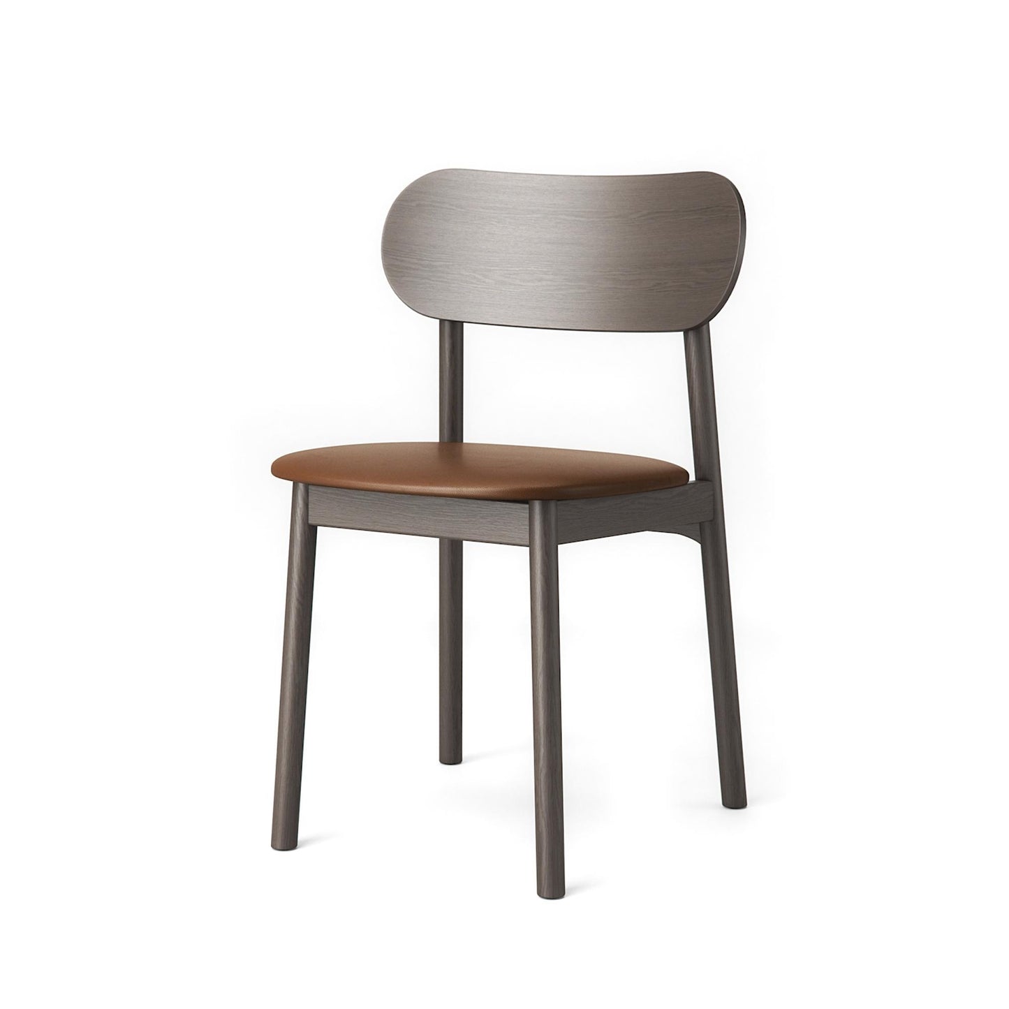 Decotique Elephant Dining Chair Dark Oak/Brown Leather